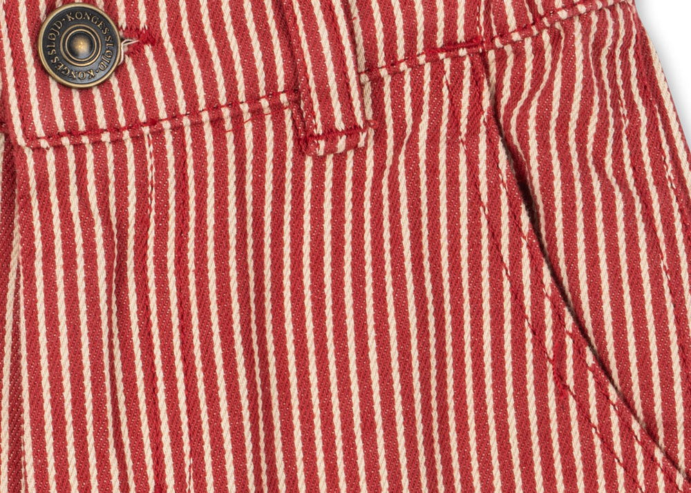 Konges Sløjd A/S WOVEN PANTS milk rouge stripe
